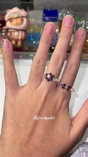 Custom Purple Daisy Ring: A Unique Swarovski Creation