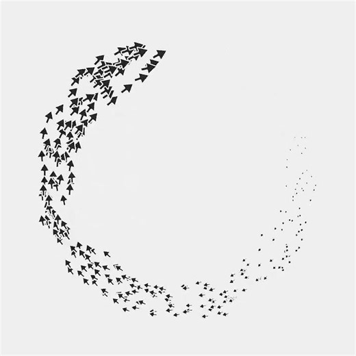 Circling arrow. #openframeworks #programming #creativecoding