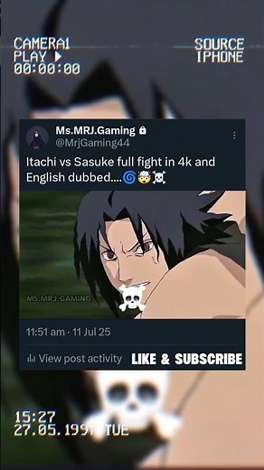 Itachi vs Sasuke full fight in 4k and English dubbed....🌀🤯☠️ #shorts #video #viralvideo