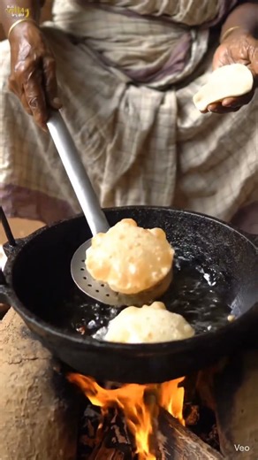 Village style hot oil Puri making #cooking #shorts #recipe