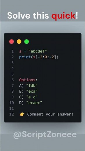 Python Slicing Trick 🤯 | -2:0:-2 Ka Output Guess Kar Sakte Ho? #coding #correctcoding #programming