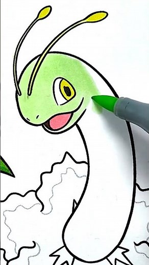 Coloring Meganium #pokemon #coloring #meganium