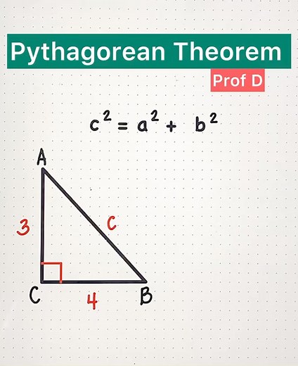 507K views · 5K reactions | How to solve for the unknown side of a right triangle? Pythagorean Theorem #profd #math #mathematics | Prof D | Facebook