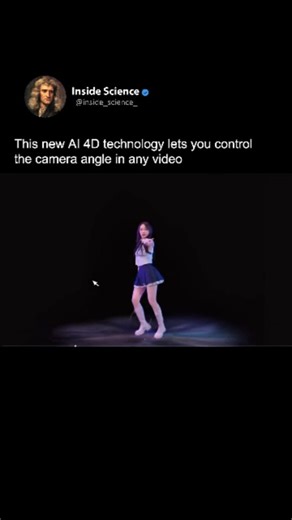 Inside Science on Instagram: "⚡ Follow @inside_science_ for daily wonders from the world of science, tech, and the futuristic unknown! 🎥 What if you could step inside a video and move the camera wherever you want? Thanks to groundbreaking 4D AI technology, that future is now real. 🧠 Built on a method called 4D Gaussian Splatting, this innovation reconstructs moving scenes using millions of 3D “points” that render in real-time. ✅ Orbit around subjects in video ✅ Explore clips from different ang