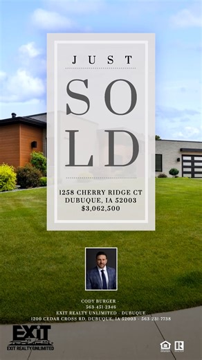 🎉 Today we closed on one of Dubuque County's largest residential sales EVER! 🎉 🏡🔑 Please join us in a round of applause for Cody Burger & his sellers on this huge accomplishment! 👏👏👏 | EXIT Realty Unlimited