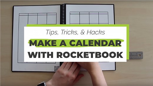 ROCKETBOOK HACK: Create your own reusable calendar using a ruler, permanent marker, and Everlast notebook. Check it out! | Rocketbook