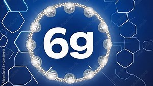 A blue circle with white numbers 6 and 9 in the center. The circle is surrounded by a white border