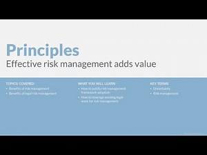 Principles of Risk Management