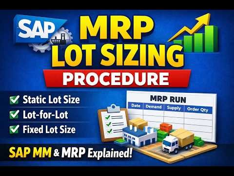 SAP MM MRP Lot sizing procedure | Materials management | Production Planning | P2P | PP