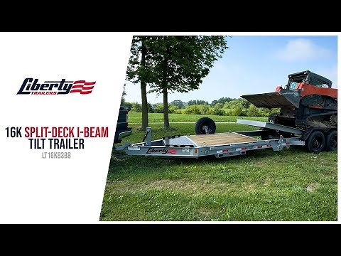 LT16K83B8 | 16K I-Beam Frame Split-Deck Tilt Trailer by Liberty Trailers