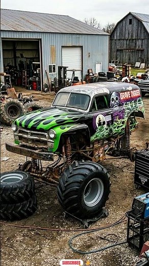 "Grave Digger Monster Truck Full Restoration | From Rusty Workshop to Cinematic Finish"