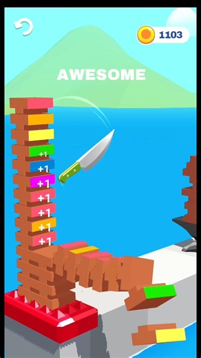 Satisfying Tower Cutting 😍🔪 | Don’t Miss This #shorts #viral #gaming #challenge #slice it all