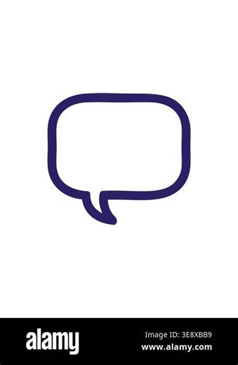 radioactive glowing animation of cartoon speech bubble icon symbol Stock Video Footage - Alamy