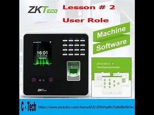 ZKTeco Attendance Machine || User Role Configuration || MB20, IFace 302, U800, K40.