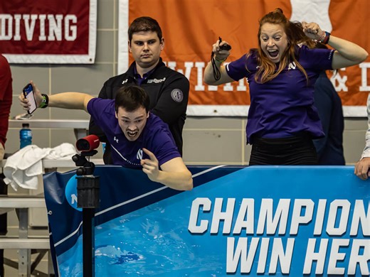 Northwestern, Wisconsin Split Big Ten Swimming Showdown