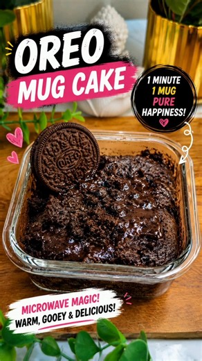 Easiest Oreo Mug Cake Ever! 🍪☕ | 1 Minute Oreo Mug Cake Recipe #shorts #oreo