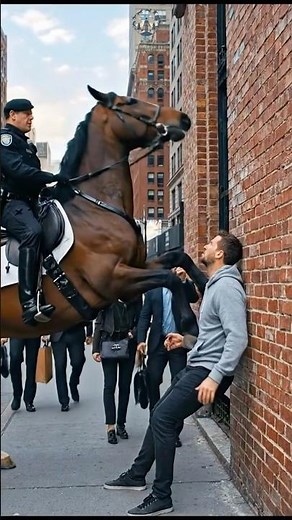 A police horse pins a man at a street hatch—what they find below is unbelievable