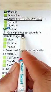 « Question1: Quel animal n’a pas de langue ?🐰🐟🐸Lapin, Poisson ou Grenouille?Question Quel animal n’a