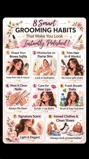 Glow Up Guide ✨ 8 Grooming Habits That Make You Look Instantly Polished 💄#grooming #shorts #ytshorts