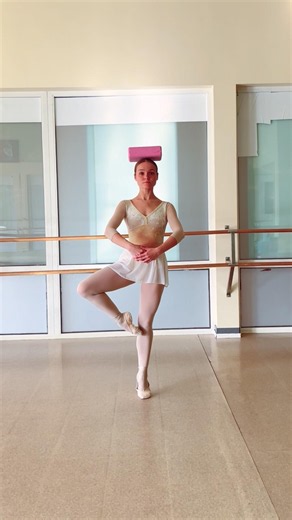 Pirouettes promenade and fun ways to use dance tools💃🏼 #ballerina #yogablock #dancetraining