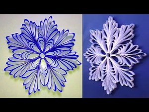How to Make 3D Paper Snowflakes - 3D Snowflake - Paper snowflake - Paper Craft