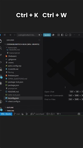 Close and reopen every file in VS Code #vscode #developerproductivity #keyboardshortcuts