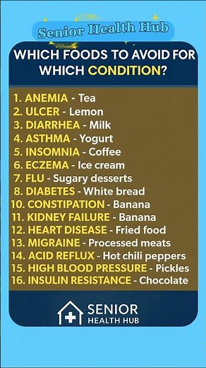 Foods to Avoid for Common Health Conditions After 60 | Senior Nutrition Guide