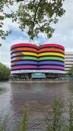 🌈 The largest Progress Pride flag is proudly visible at the Waterkant again