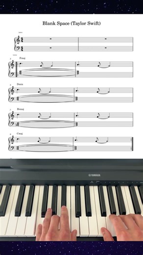 Blank Space (Taylor Swift) Piano Accompaniment #easypiano