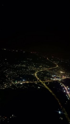 😍 Hyderabad Night 🌃 View from Flight ✈️ | City Lights from Above ✨