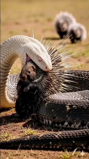 Snake Tries to Swallow a Porcupine – Nature’s Sharpest Lesson! 🐍🦔#wildlife