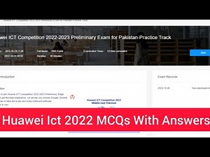 Preliminary Round MCQs With Answers | Huawei ICT Competition 2022-23 Part 1