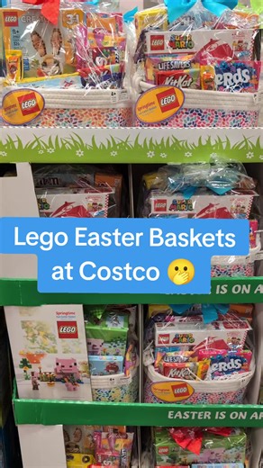 just started seeing these Lego Easter baskets at my local Costco. they're so cool, check it out!! #costcofinds #lego #easter #eastergifts #minecraft