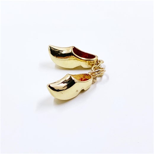 Vintage 14K Dutch Pair of Clogs Charm, Netherlands Wooden Shoe Charms - Etsy