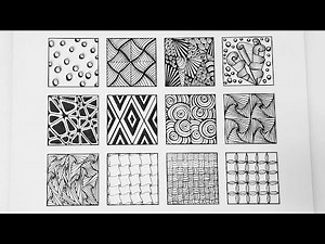 12 Easy Zentangle Doodle Patterns | Zentangle Patterns for Beginners - Part 1