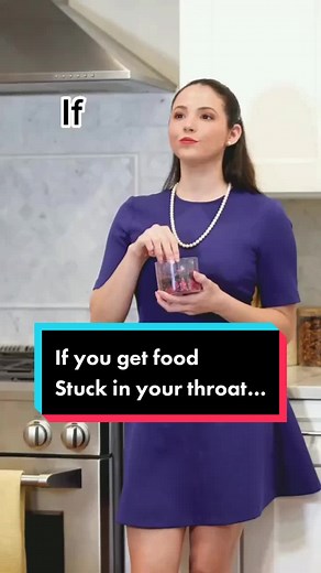What to do if you get food stuck in your throat (non-emergently) #learnontiktok #tiktokpartner #healthtips #firstaid