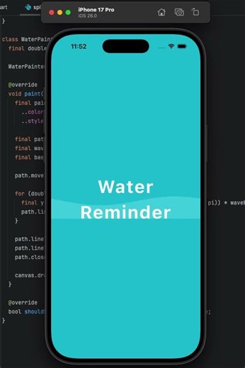 Flutter Animated Splash Screen | Water Wave Text Animation (No Logo) #flutter #animation