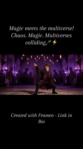This short film started with a simple question: What if Hogwarts accidentally broke reality during New Year's prep? Every beat was planned manually - from the emotional chaos in the Great Hall to the shocking reveal behind it all. The visuals were then built scene by scene, keeping character consistency, lighting, and tone intact across worlds. This is the kind of storytelling that happens when creators think like filmmakers - not just prompt writers. 🎬Built end-to-end using Frameo.Al as a crea