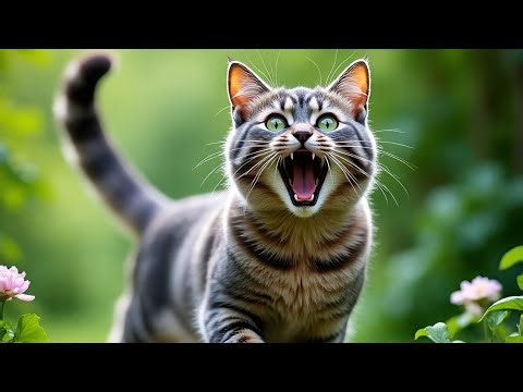 Cute Happy Cat Meowing Sounds 🎵 Videos for Cats to Watch