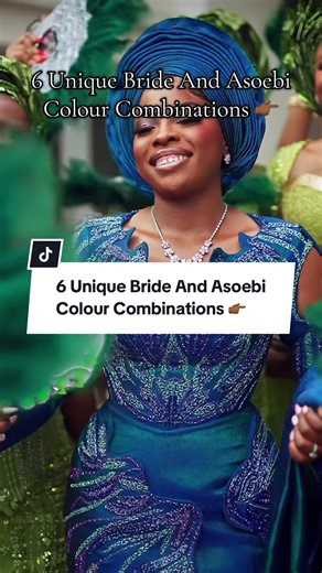 6 Gorgeous And Unique Bride And Asoebi Colour Combinations 👉🏾🔥 #asoebi #asoebistyles #nigeriantiktok🇳🇬🇳🇬🇳🇬❤️❤️🇳🇬🇳🇬🇳🇬 #nigerianwedding #nigerianbride 📹: @capturedbyolajumoke @officialhairbykelvin @curatedbytoyo @durrode @durrode