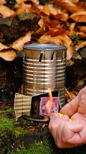 DIY Campfire Stove in 5 minutes That Really Works! #bushcraft #survival #camping #lifehacks #stove