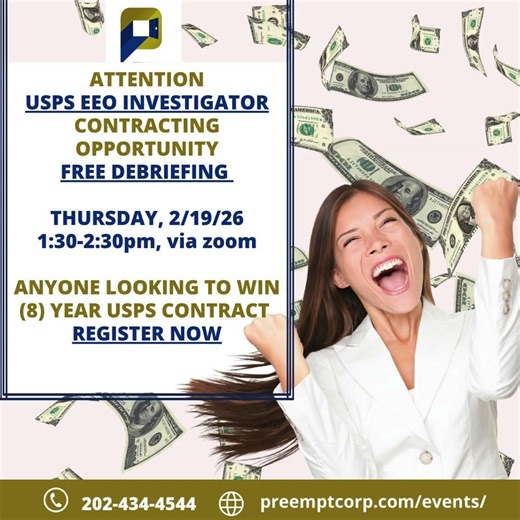 PREEMPT USPS EEO INVESTIGATOR OPP DEBRIEFING