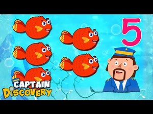 1 2 3 4 5 Once I Caught A Fish Alive 🐠| Classic Nursery Rhymes for Kids | Captain Discovery
