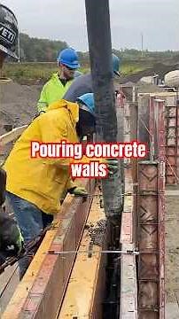 Pouring concrete walls #concrete #concretepumping
