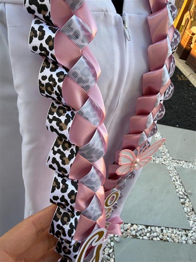 Leopard Pink Graduation Lei, Personalized Satin Ribbon for Graduation Gift, Class of 2026 - Etsy