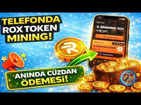 ROX Token Kazandıran Mining Uygulaması | iOS-Android & Crome| Çekim Anında Cüzdanda
