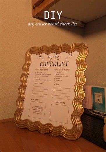 DIY Dry Eraser Board Checklist for Daily Routines