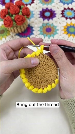 Simple crochet border for blankets and coasters