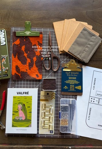 she took forever to make but she’s so cute 💚 i’ll probably make a few more just because im obsessed with how this one came out ! what color should i make next ? 🥹 #louisecarmen #journaling #diyjournal #diy #stationery