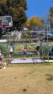 Can adults join the fun? Absolutely. Our Combat Ladder (and all Funky Monkey Bars) is built with the highest load rating on the market — double, even triple other brands. Strong enough for serious play, safe enough for generations. 🐒✨ | Funky Monkey Bars